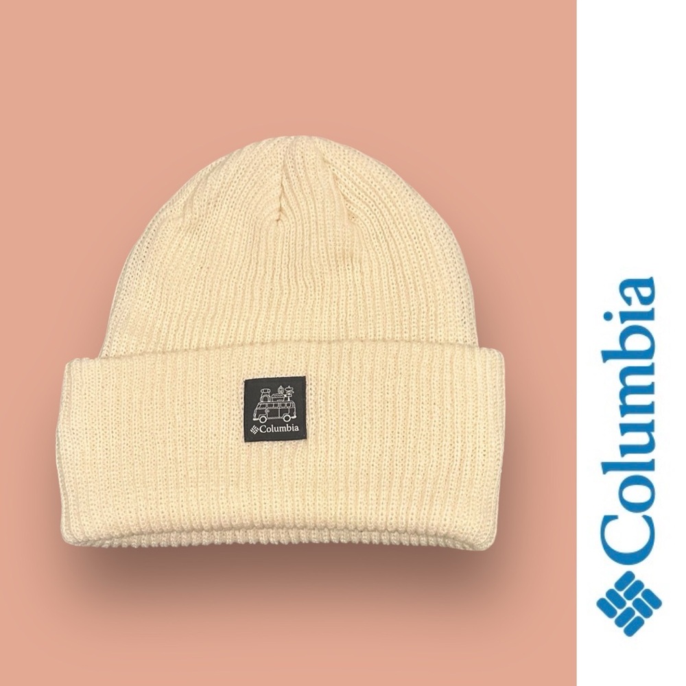 Columbia Cream Unisex Spring Grove Beanie, One Size, MSRP $30